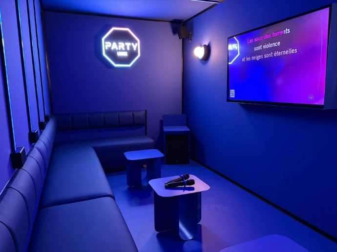 Salle de karaoké privé en container maritime Party Lounge